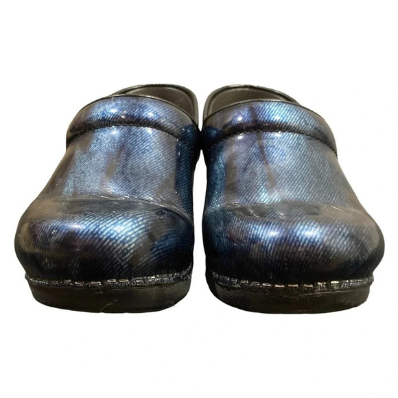 DANSKO XP 2.0 Denim Patent Leather Nursing Clogs Size 39 US Size 9 - Picture 3 of 9